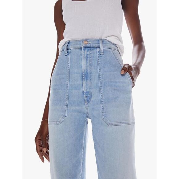 Mother Wrapper Patch Springy Ankle Jean in Chill Pill 30 - Picture 4 of 4